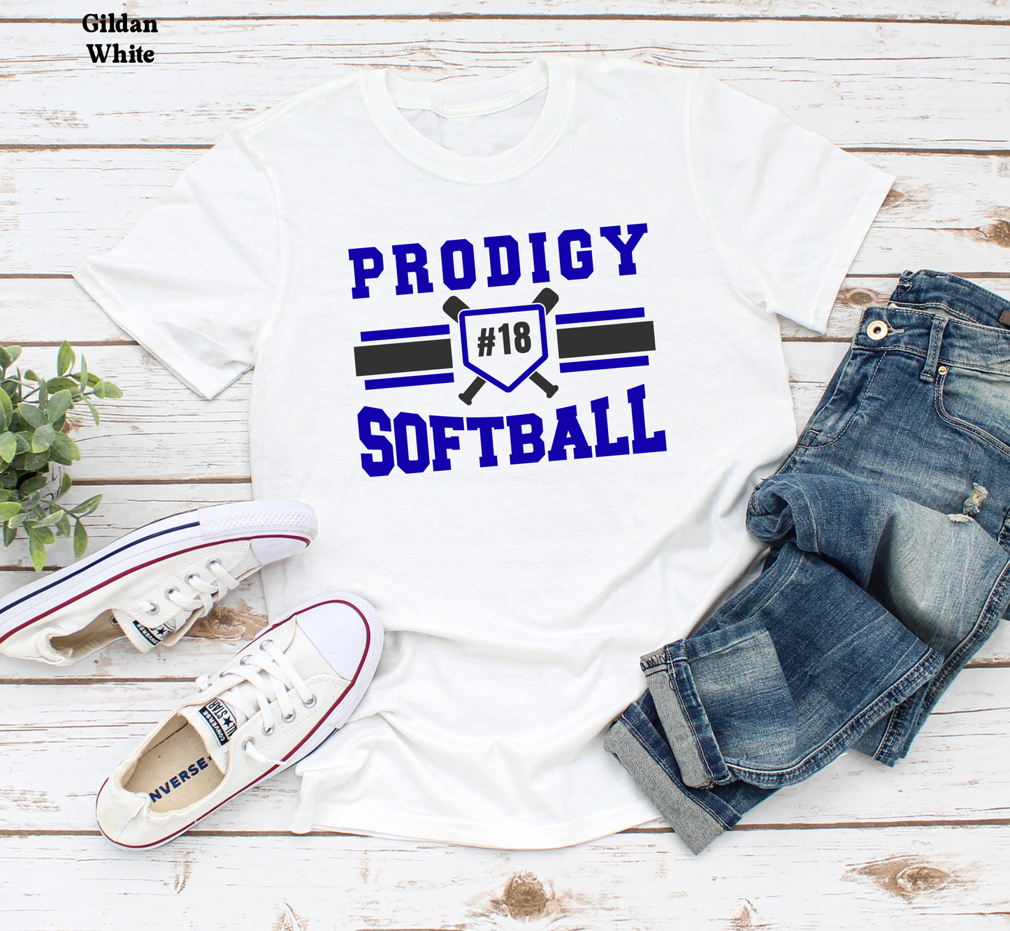 YOUTH - Prodigy Softball with Number on Front