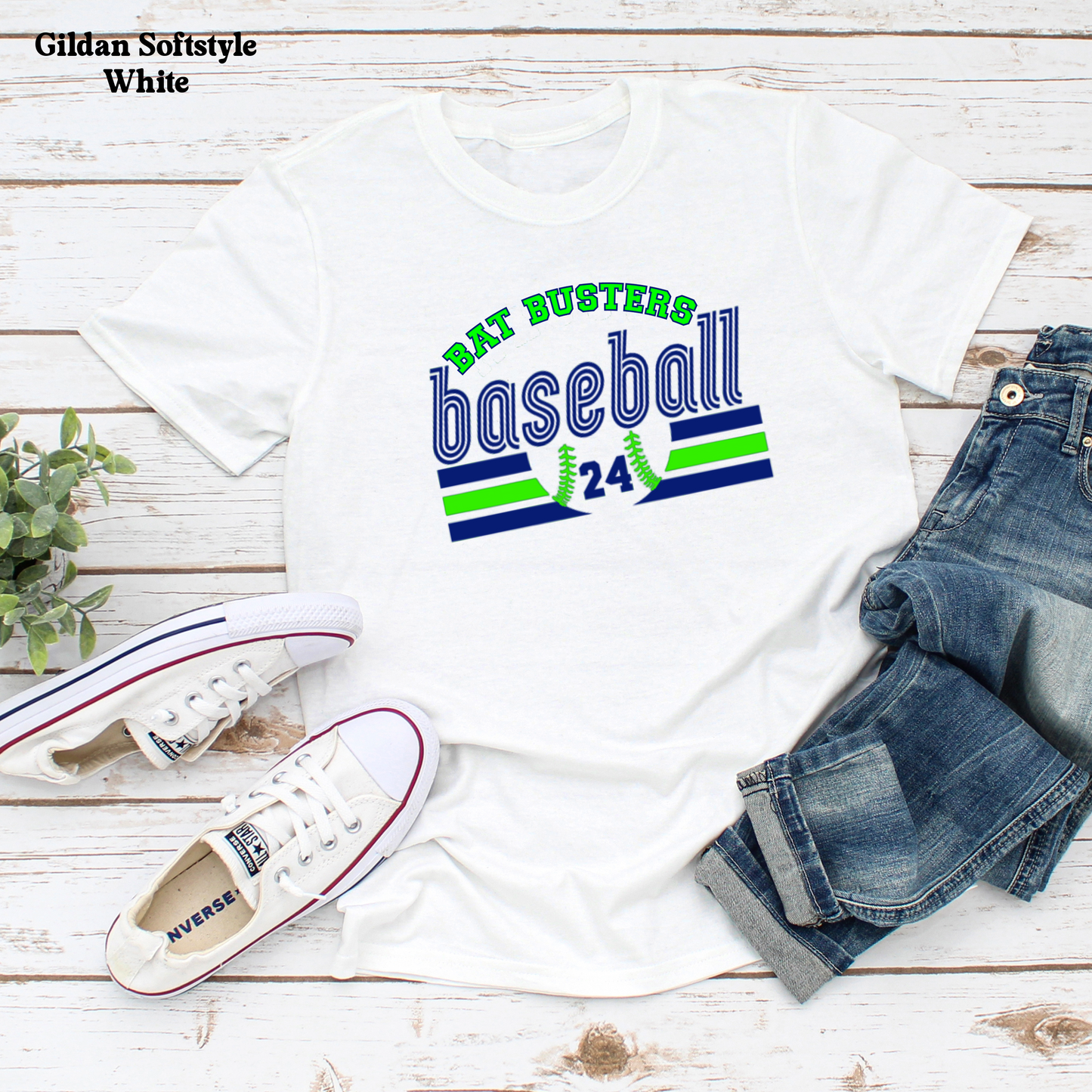 Bat Busters Baseball w/ Number on Front