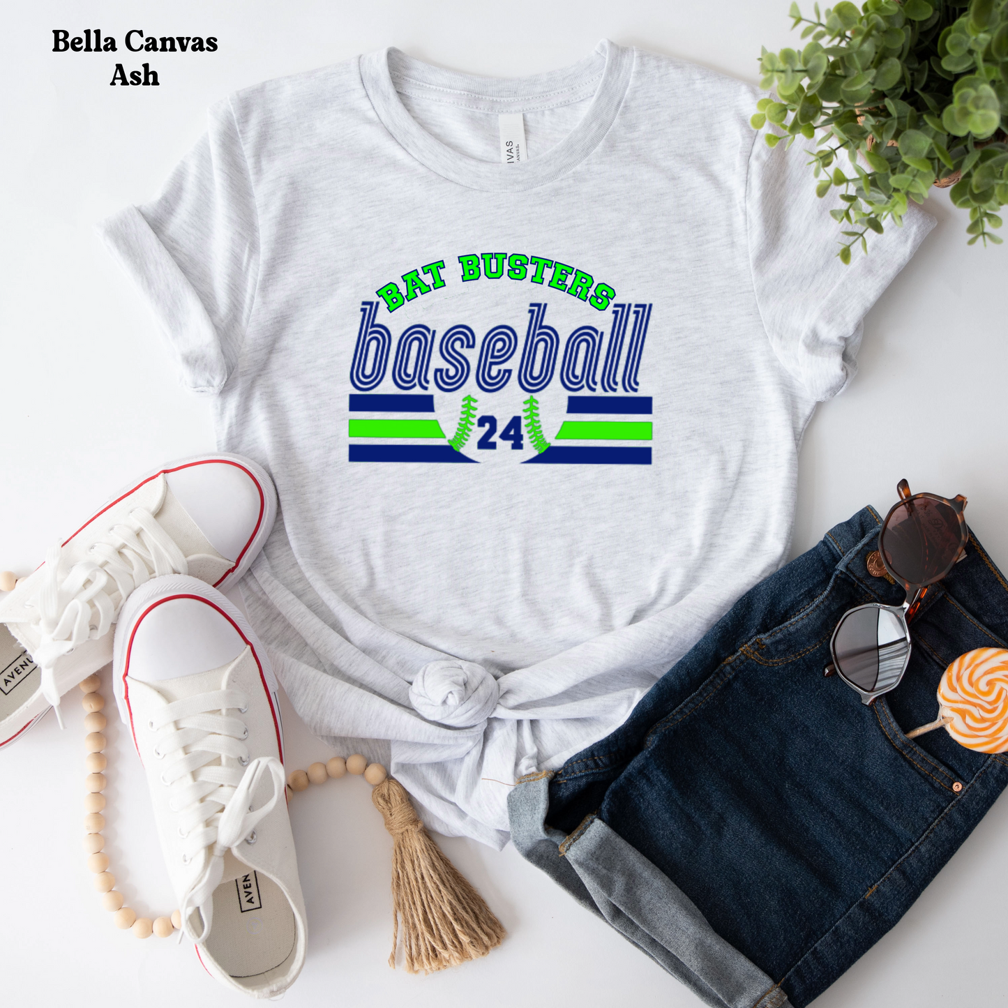 Bat Busters Baseball w/ Number on Front