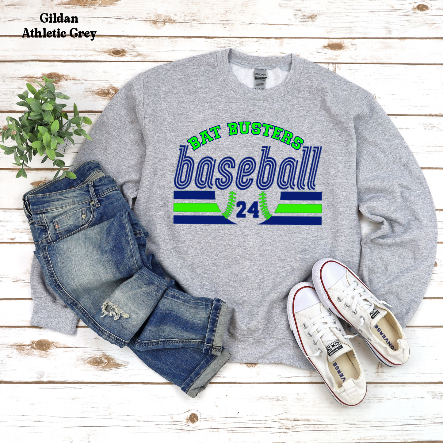 Bat Busters Baseball w/ Number on Front