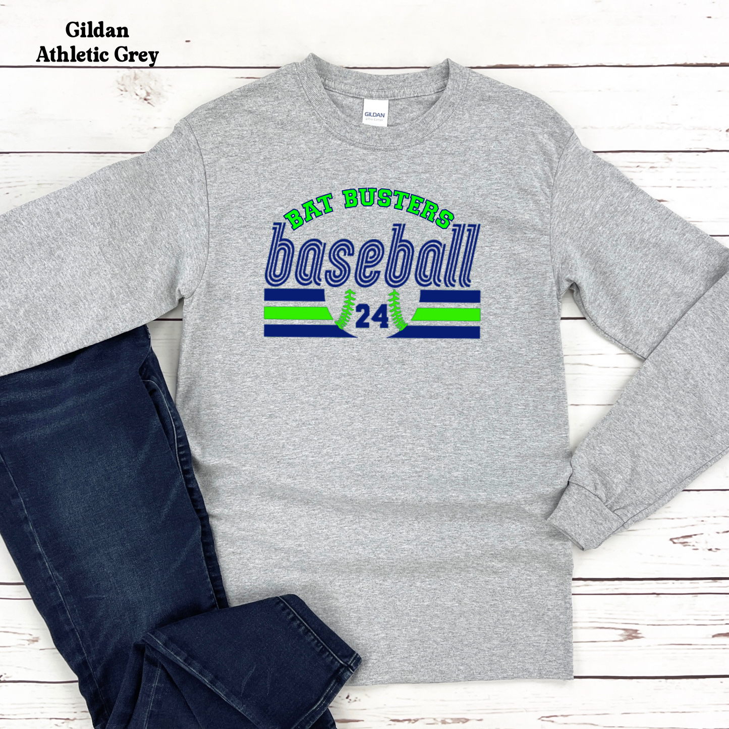 Bat Busters Baseball w/ Number on Front