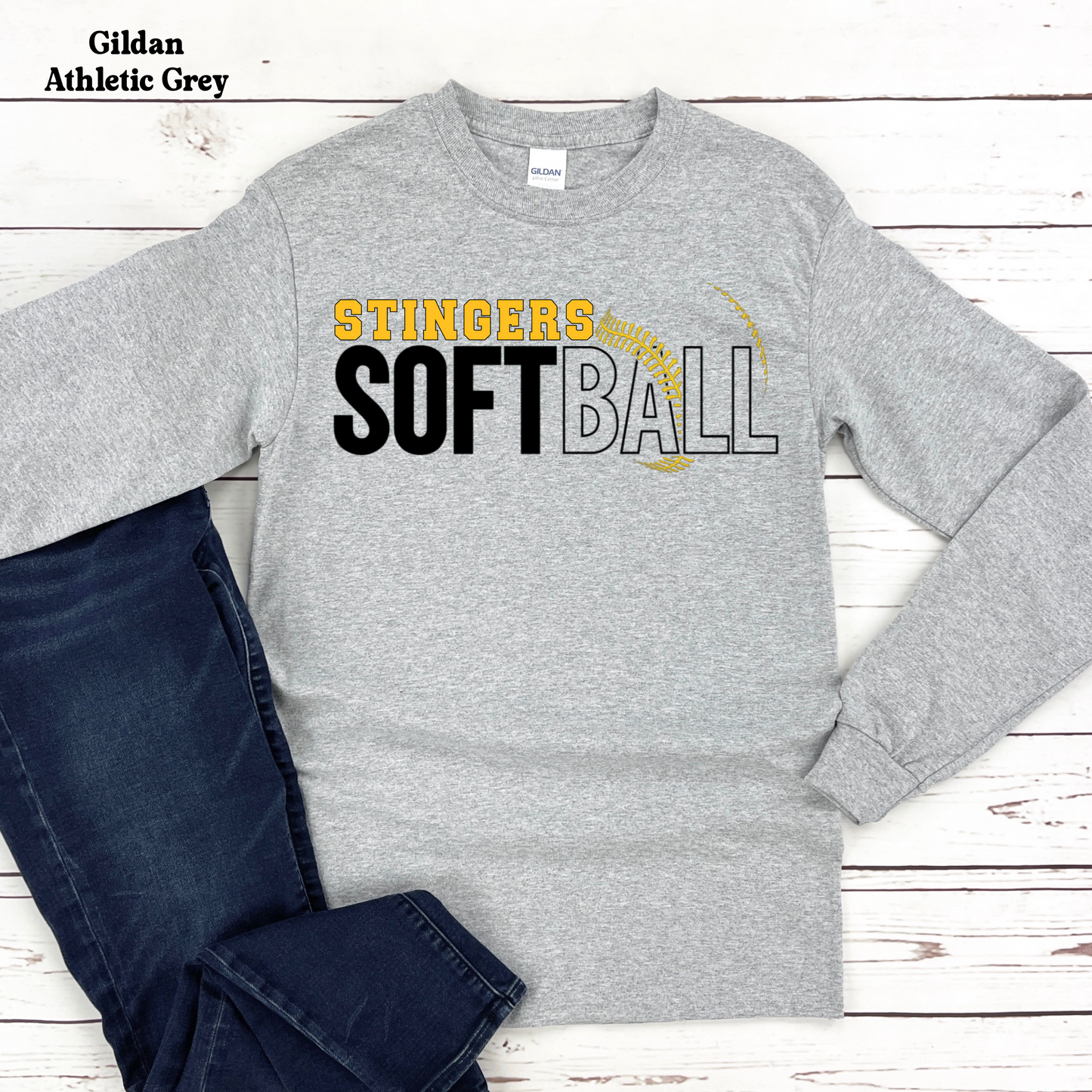 Stingers Softball w/ Laces on Front