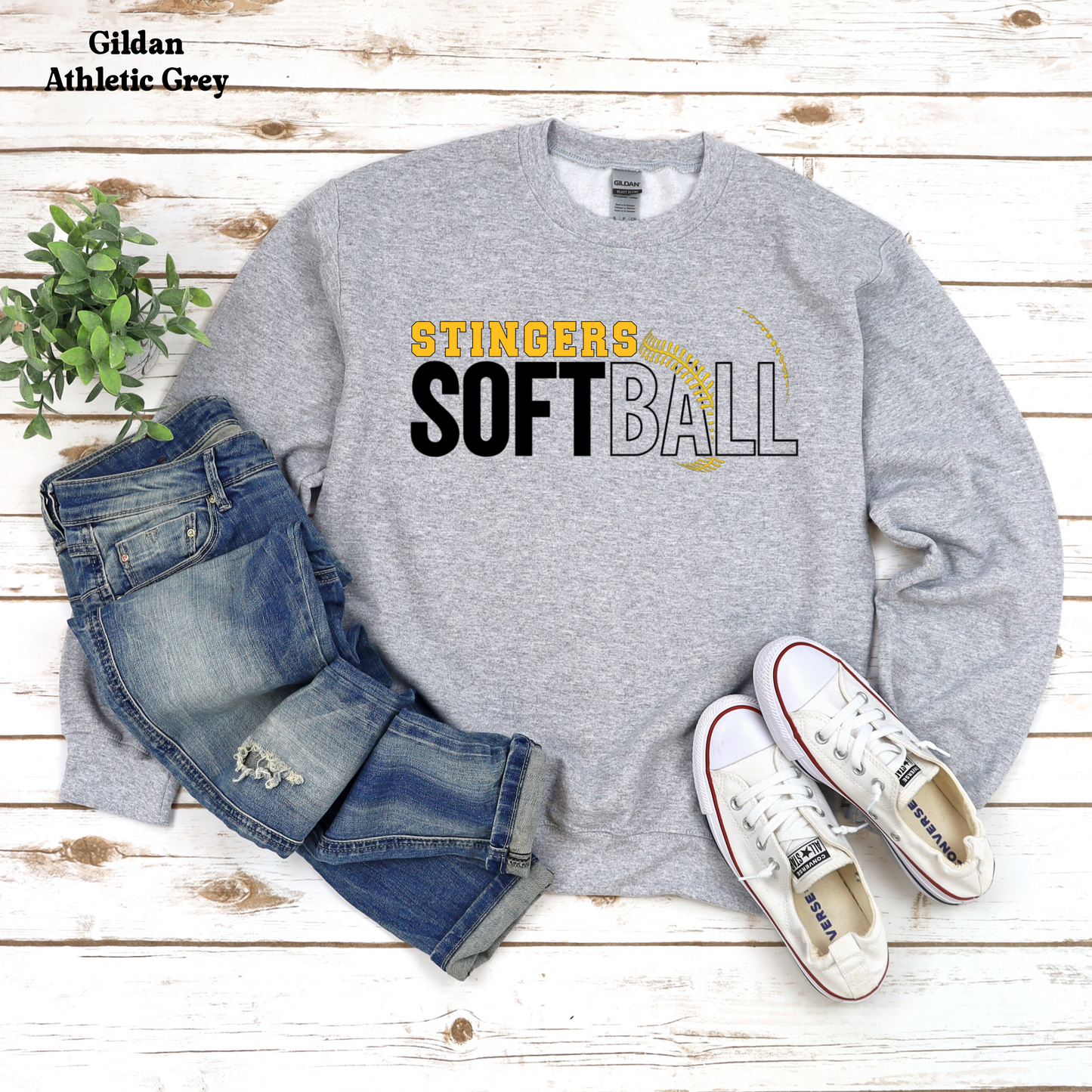 Stingers Softball w/ Laces on Front