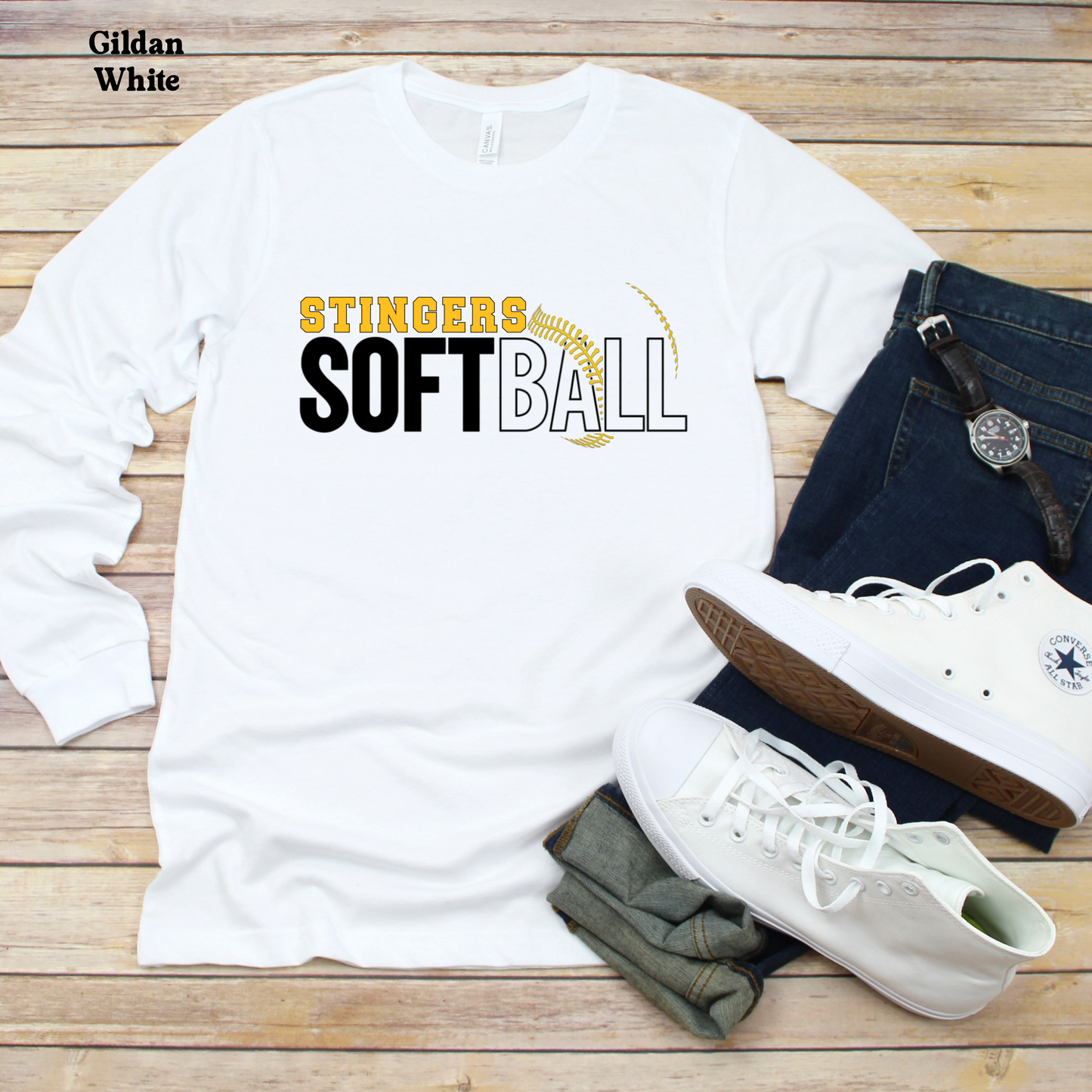 Stingers Softball w/ Laces on Front
