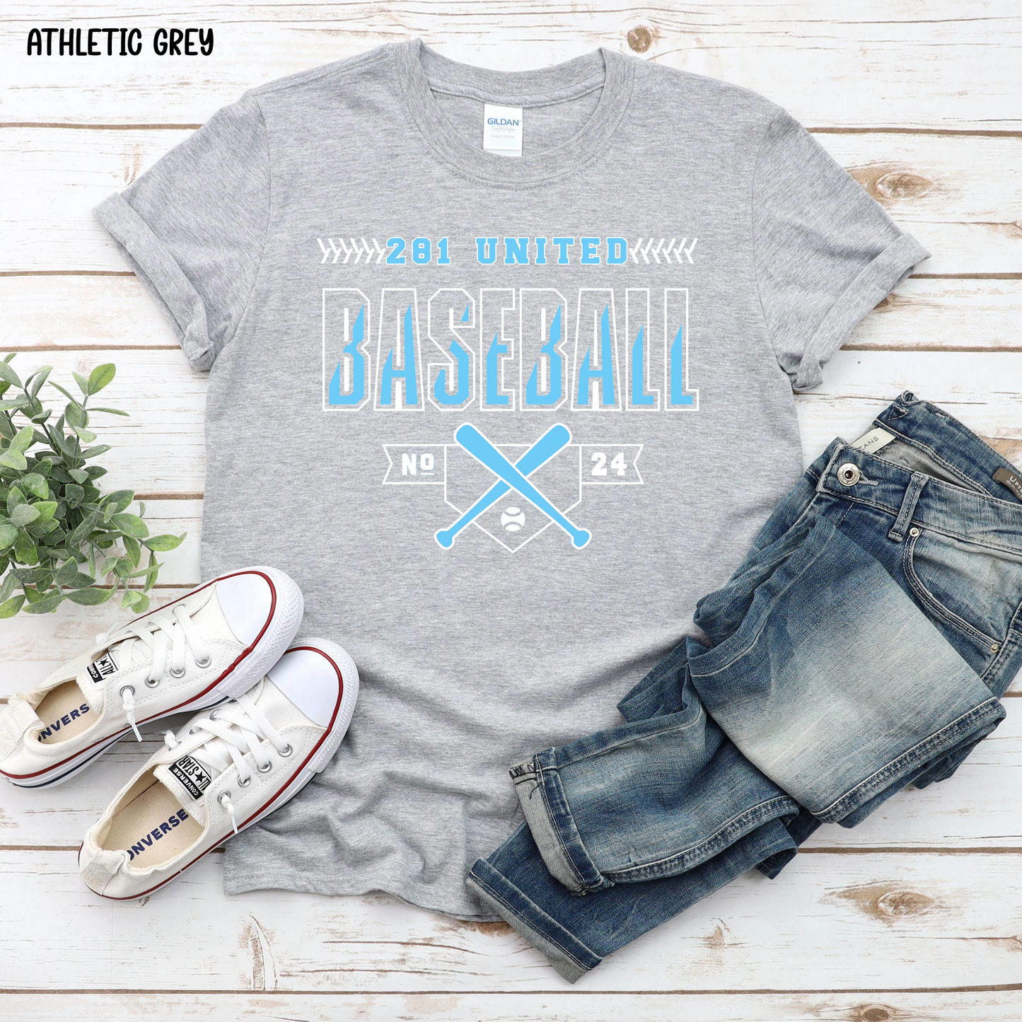 281 United Baseball Number on Front