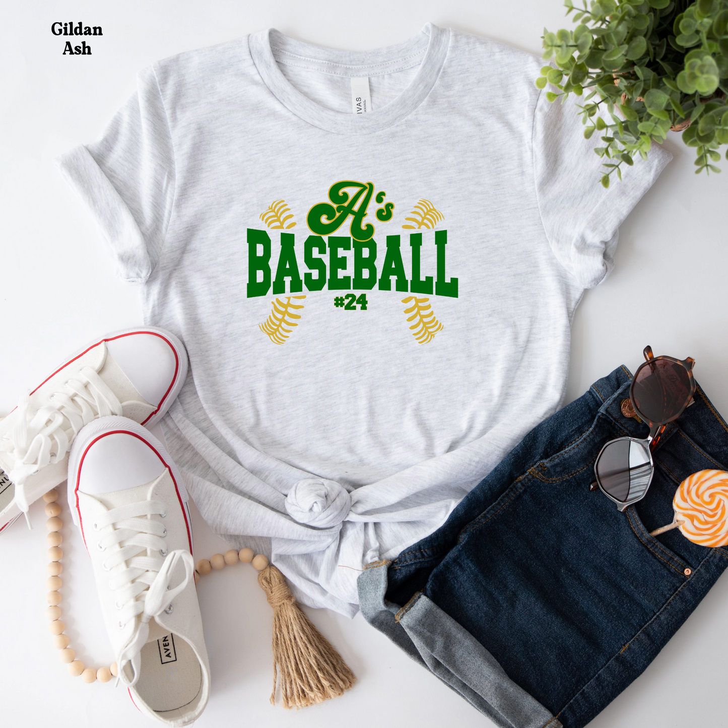 A's Baseball with Laces