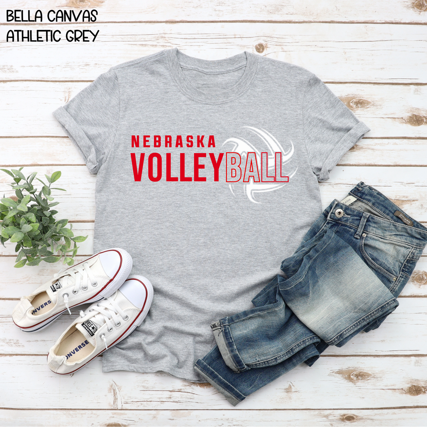 Nebraska Volleyball (two toned)