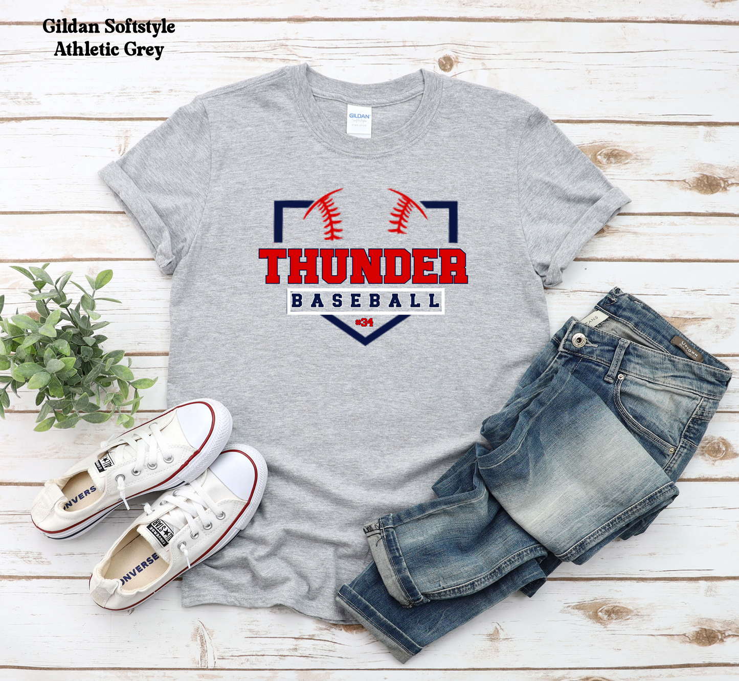 YOUTH Thunder Baseball with base