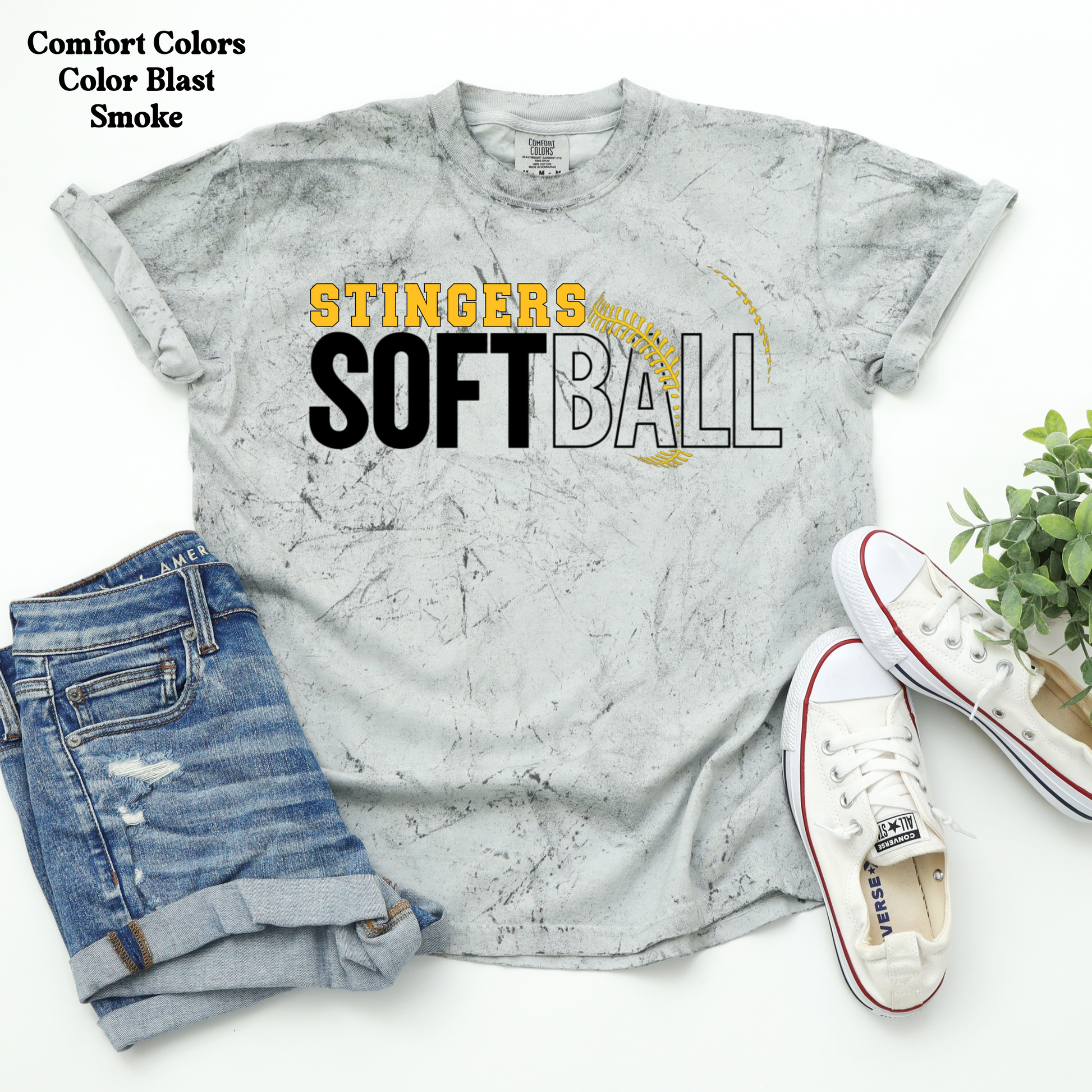 Stingers Softball with Laces Cursive