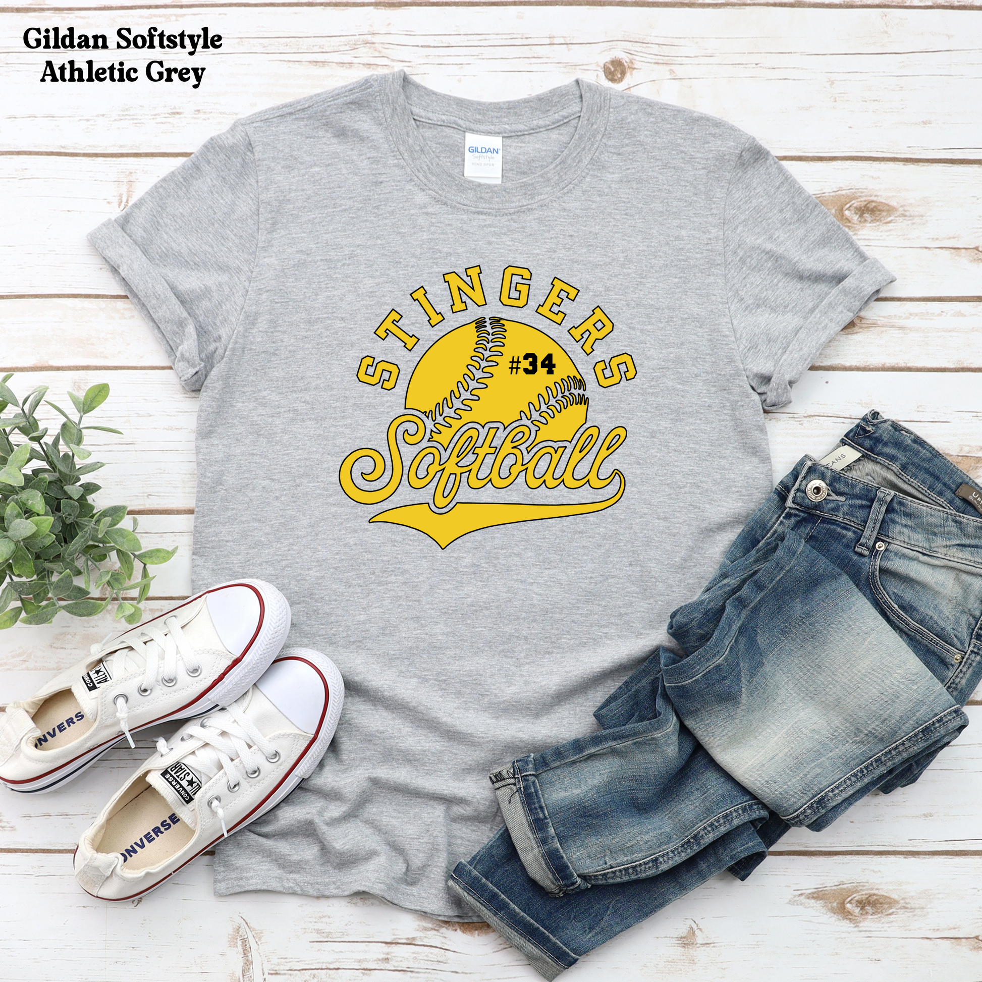 Stingers Softball with Number in Ball