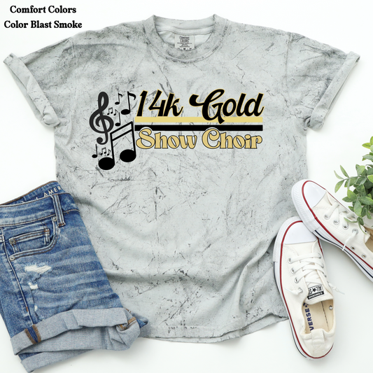 14k Gold Show Choir with Music Notes