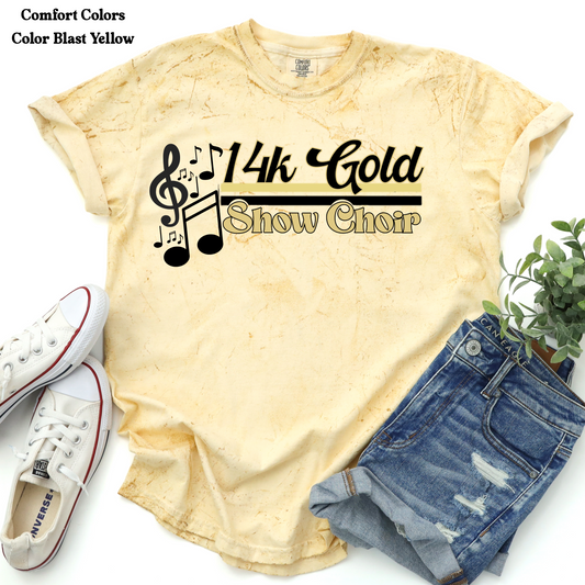 14k Gold Show Choir with Music Notes