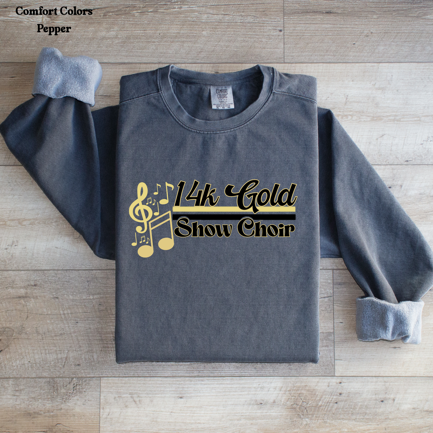 14k Gold Show Choir with Music Notes