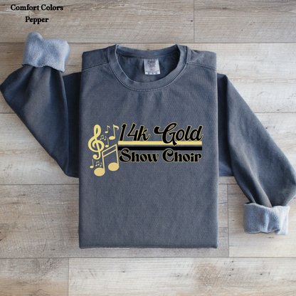 14k Gold Show Choir with Music Notes