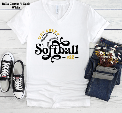 Voyagers Softball cursive