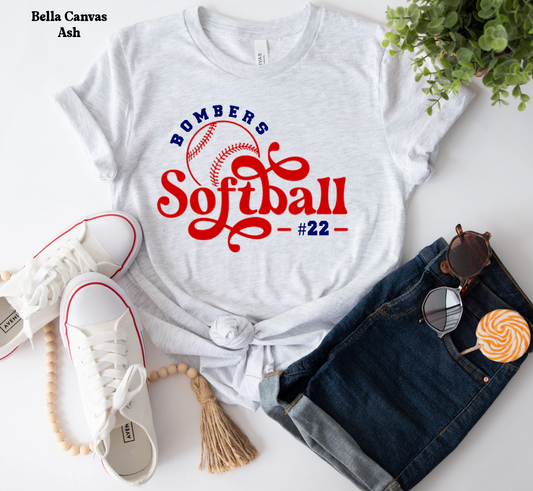 Bombers Softball cursive