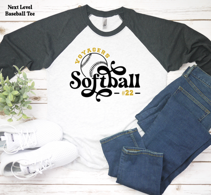 Voyagers Softball cursive