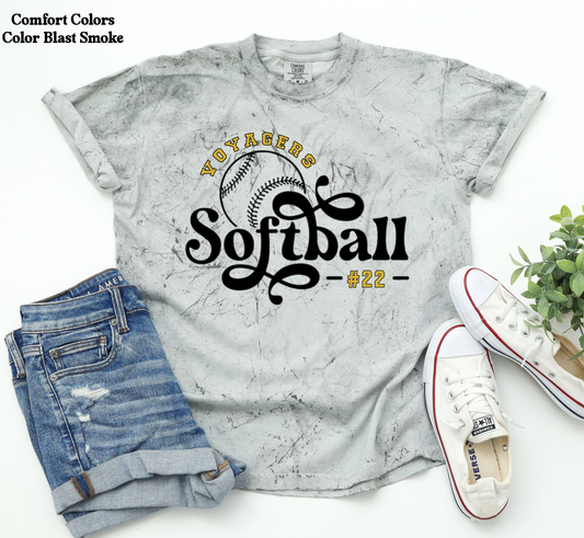 Voyagers Softball cursive