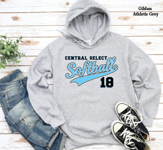 YOUTH - Central Select Softball # on front