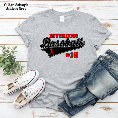 YOUTH - Riverdogs Baseball w/ Number on Front