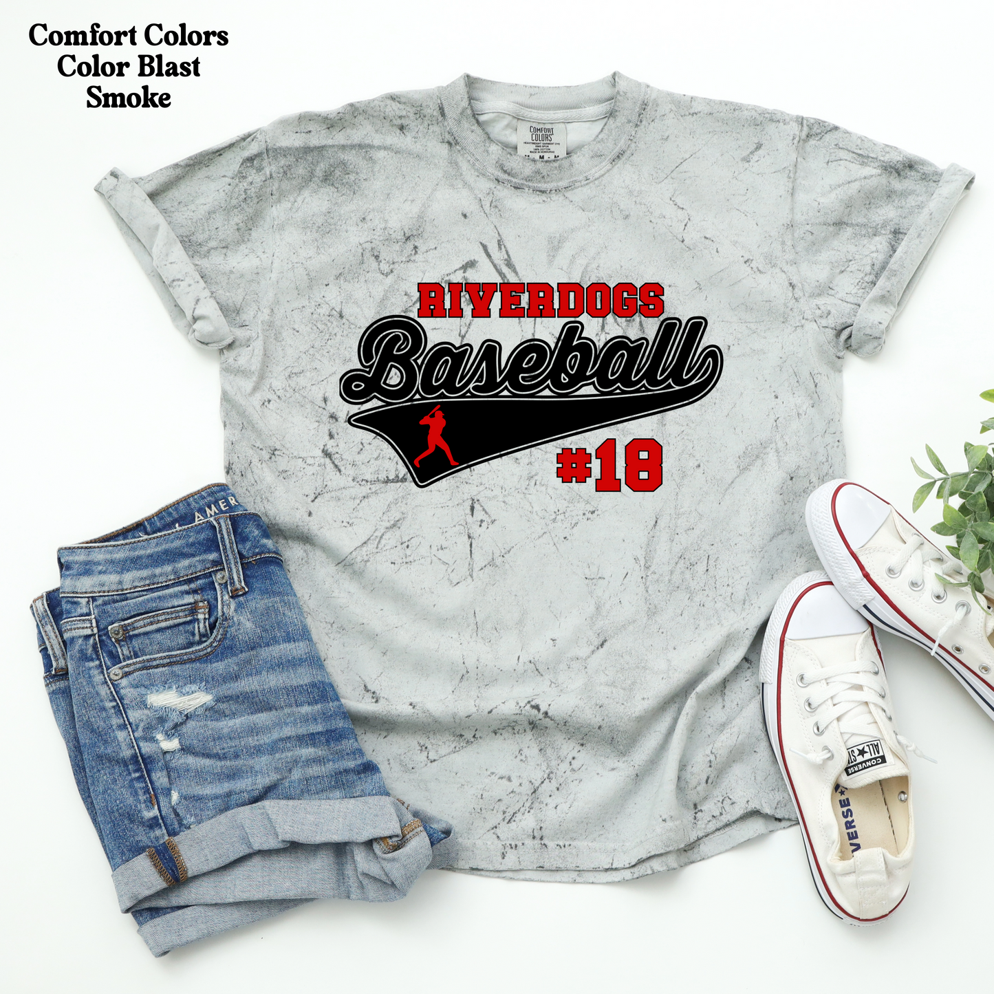 YOUTH - Riverdogs Baseball w/ Number on Front