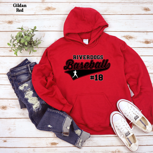 YOUTH - Riverdogs Baseball w/ Number on Front