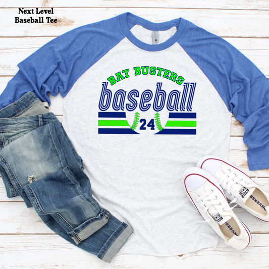 Bat Busters Baseball w/ Number on Front