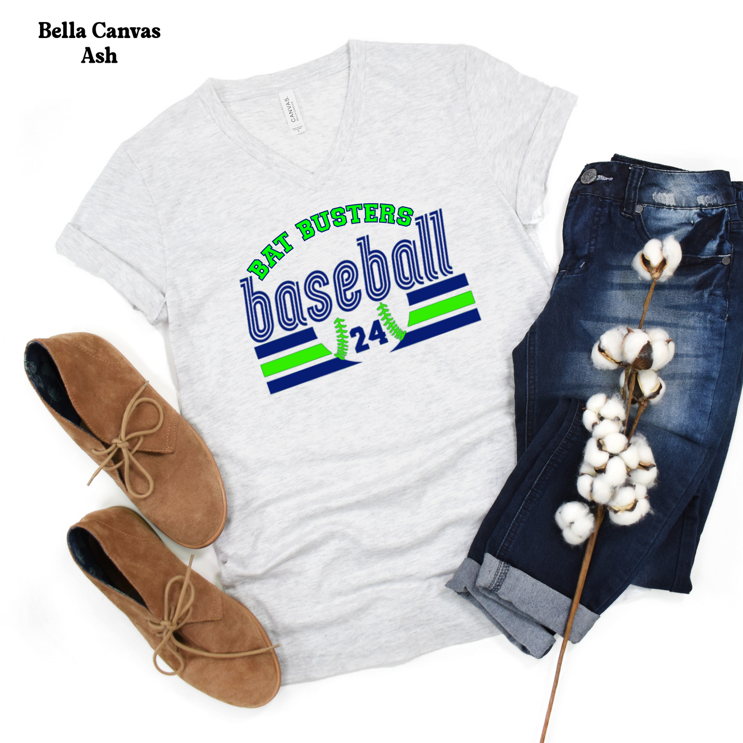 Bat Busters Baseball w/ Number on Front