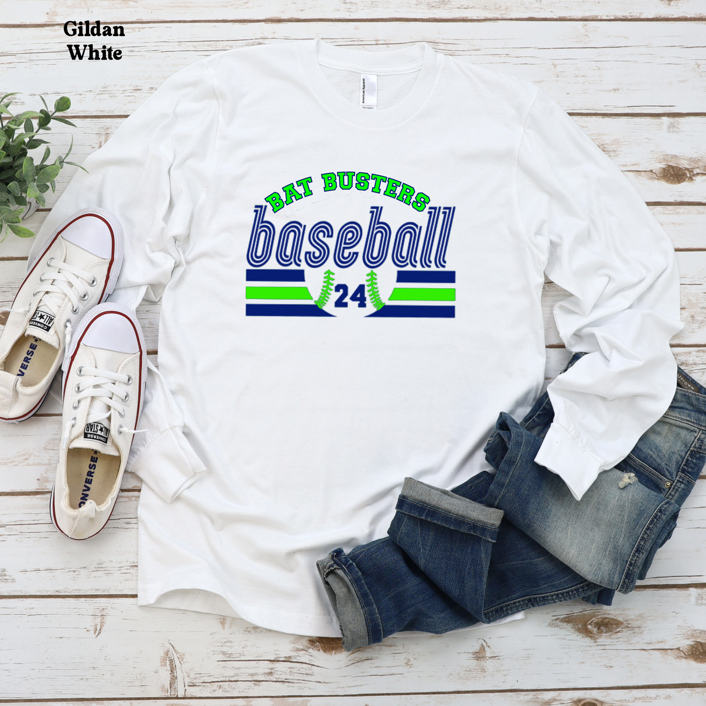 Bat Busters Baseball w/ Number on Front