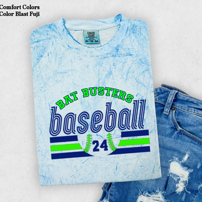 YOUTH - Bat Busters Baseball w/ Number on Front