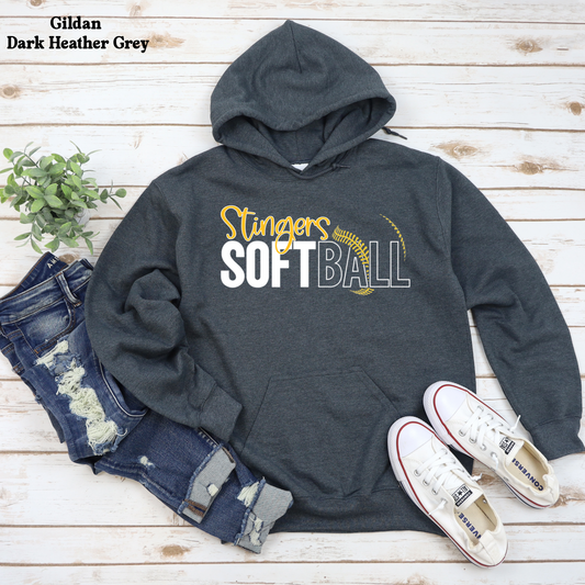 YOUTH - Stingers Softball w/ Laces on Front