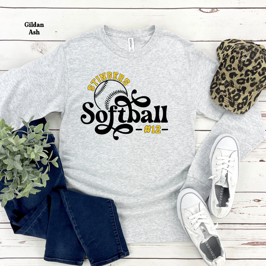 Stingers Softball Cursive