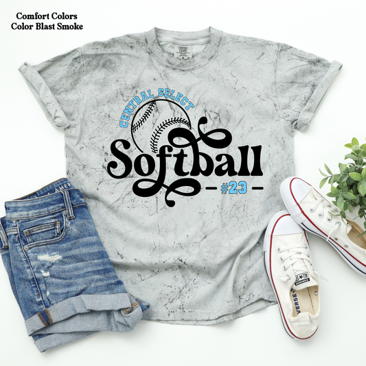 Central Select Softball Cursive