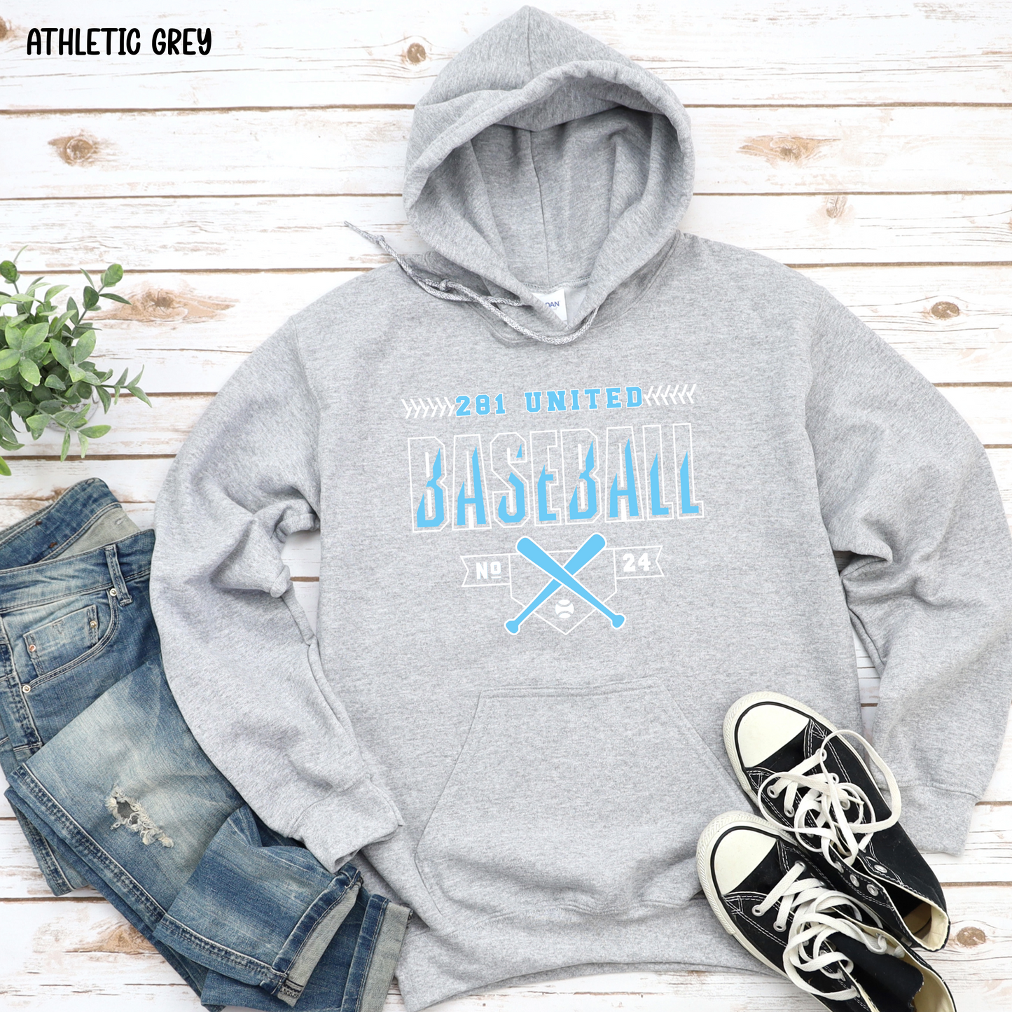 281 United Baseball Number on Front
