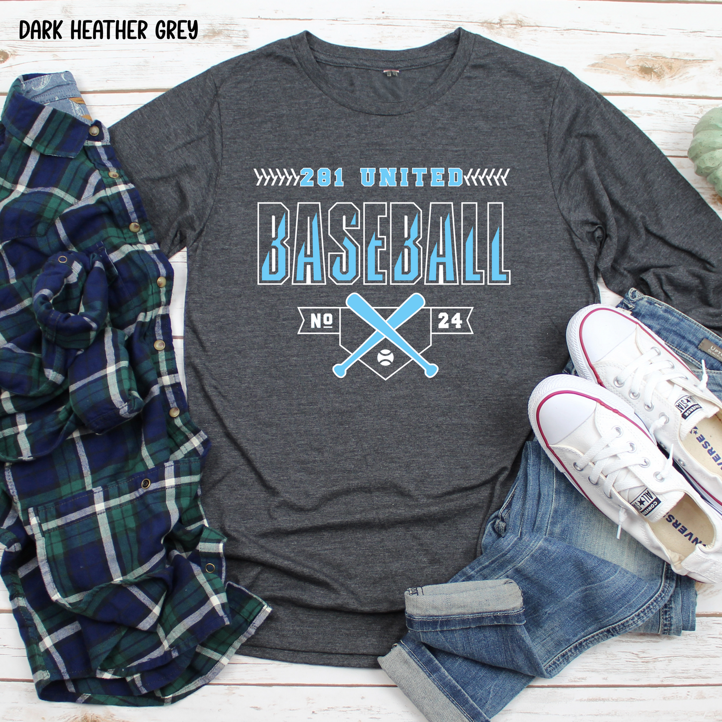 281 United Baseball Number on Front