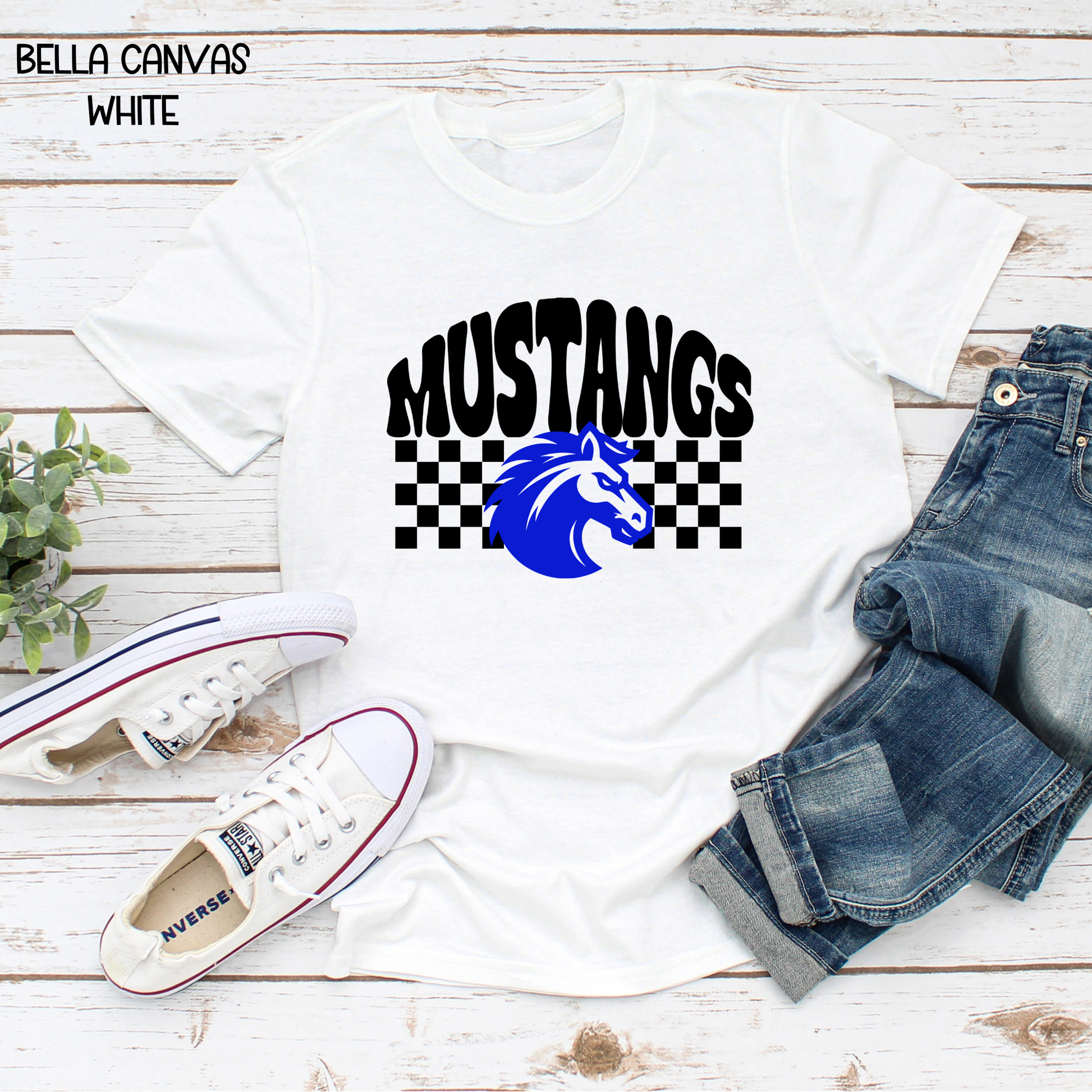 mustangs checkered
