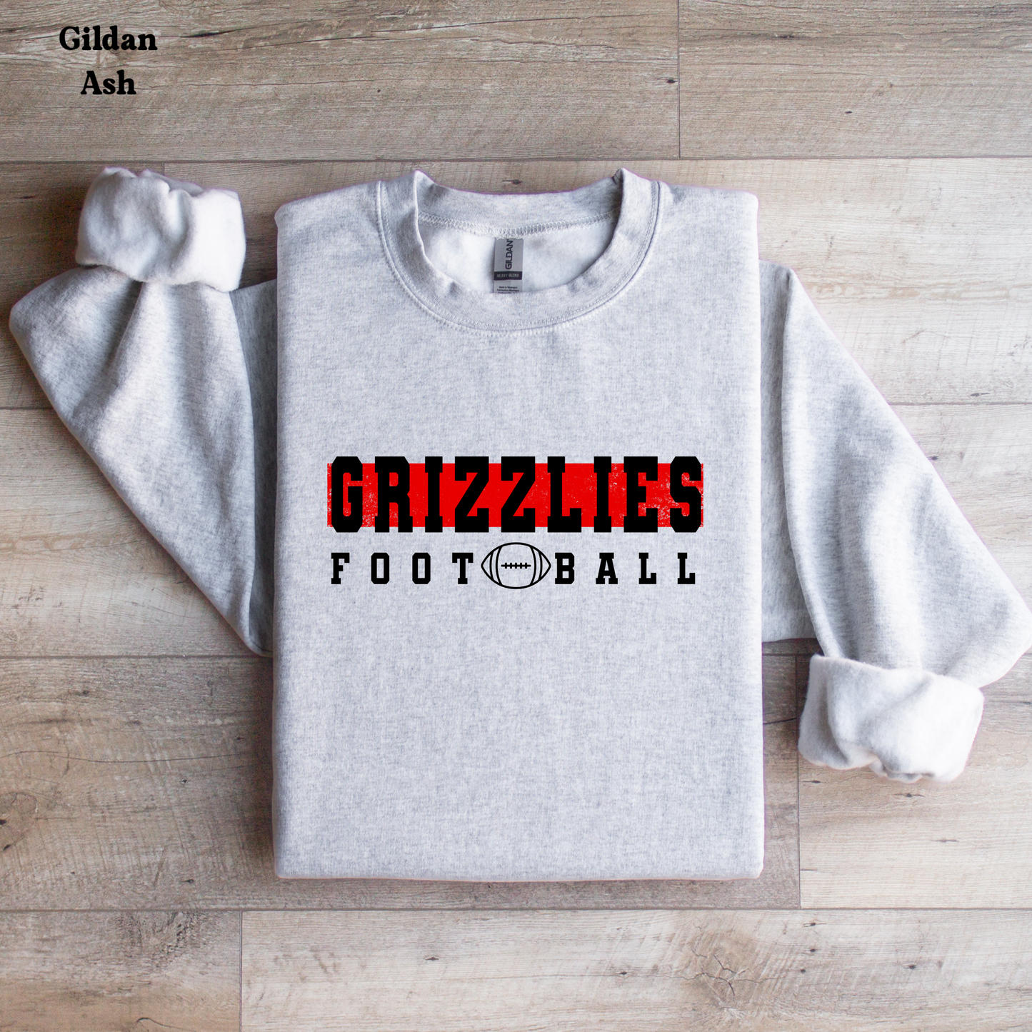Grizzlies Football w/ Red Behind