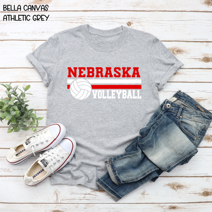 Nebraska Volleyball (with lines)