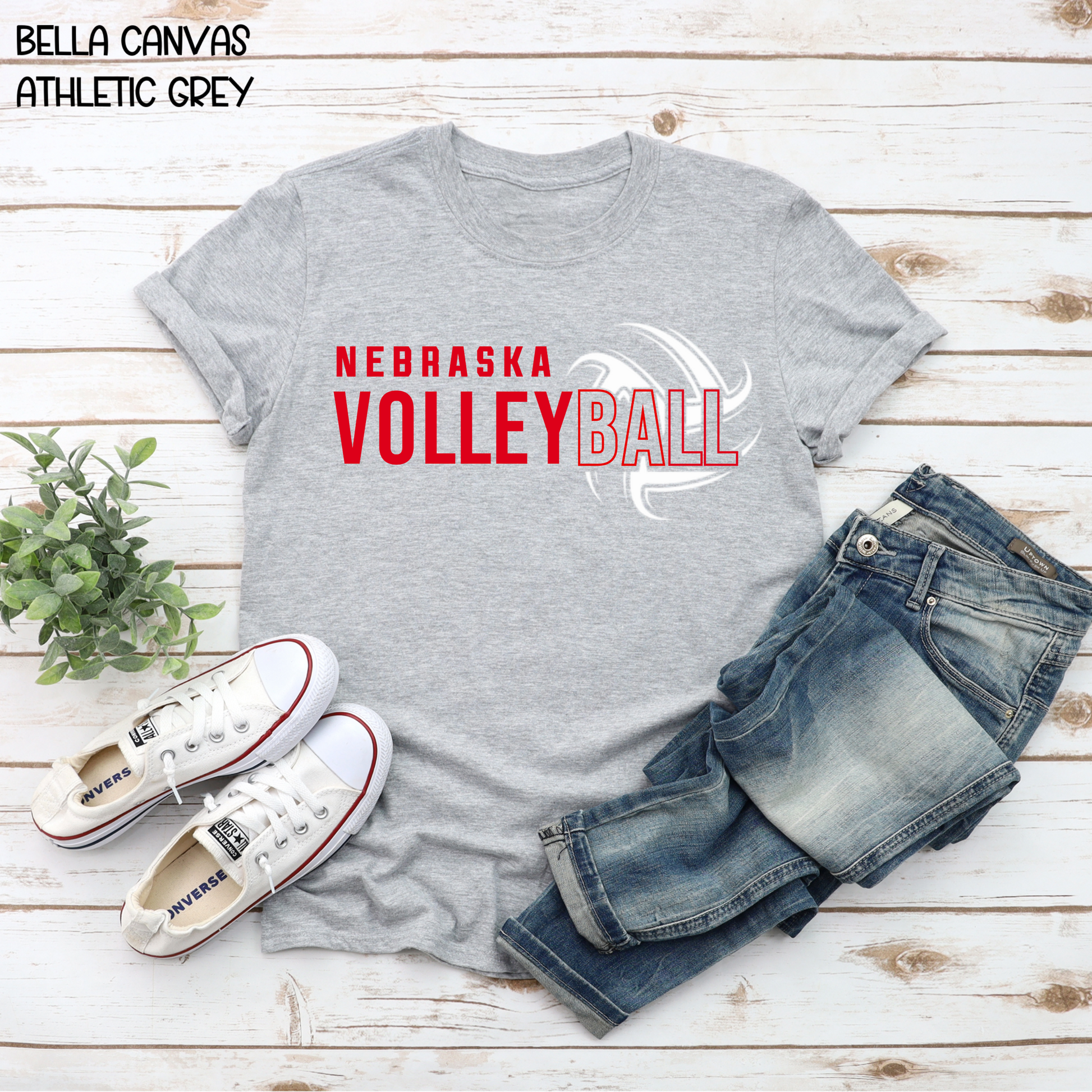 Nebraska Volleyball (two toned)