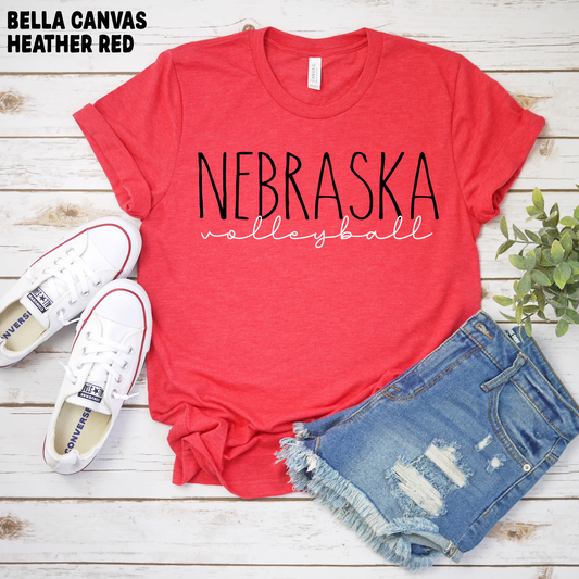 Nebraska Volleyball (tall letters)