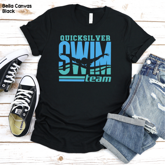 Quicksilver Swim Team with swimmer