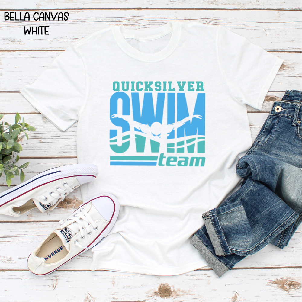 Quicksilver Swim Team with swimmer