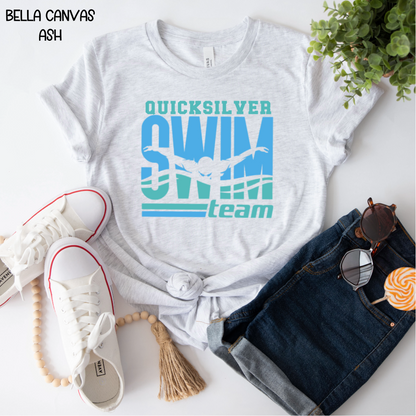 Quicksilver Swim Team with swimmer