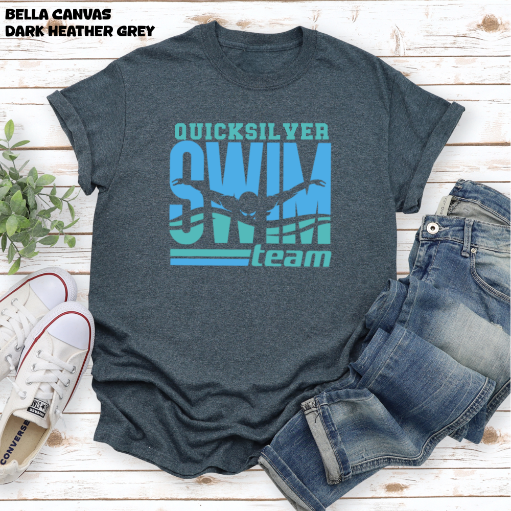 Quicksilver Swim Team with swimmer
