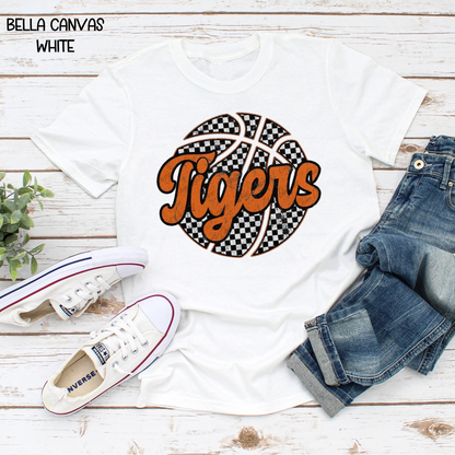 Tigers with Checkered Basketball
