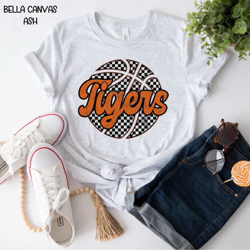 Tigers with Checkered Basketball