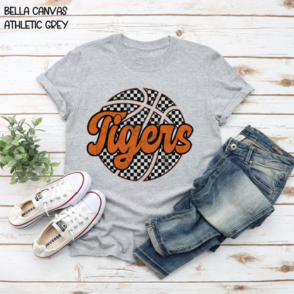 Tigers with Checkered Basketball
