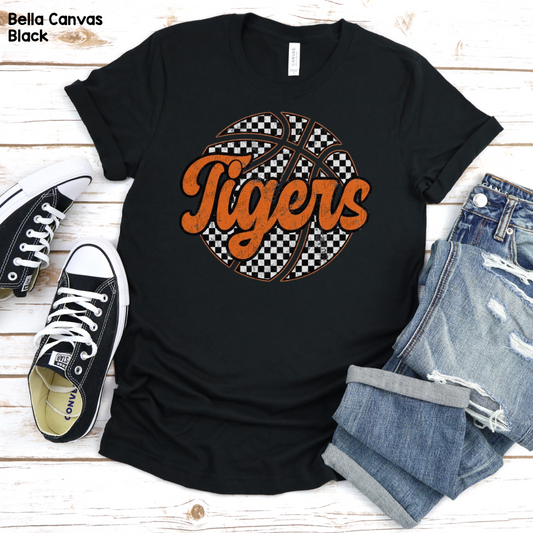 Tigers with Checkered Basketball