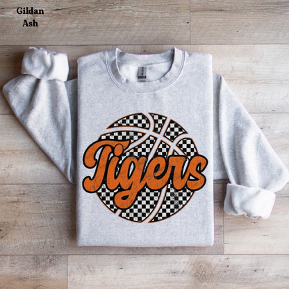 Tigers with Checkered Basketball