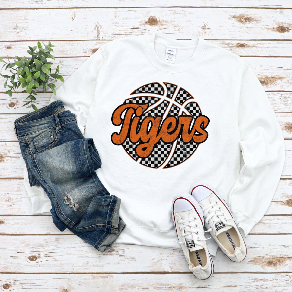Tigers with Checkered Basketball